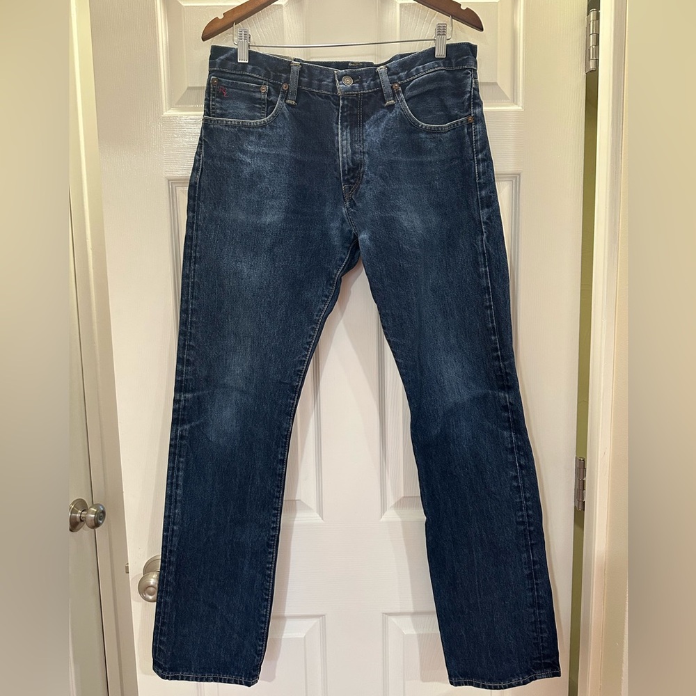 Vintage Men’s Polo Ralph Lauren retail Varick Slim Straight jeans, 33x32, EUC.